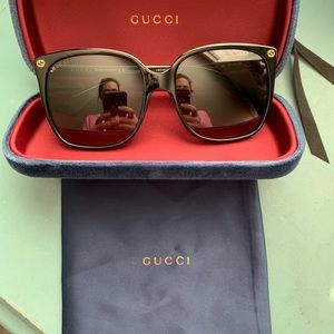 Authentic Gucci black frame sunglasses